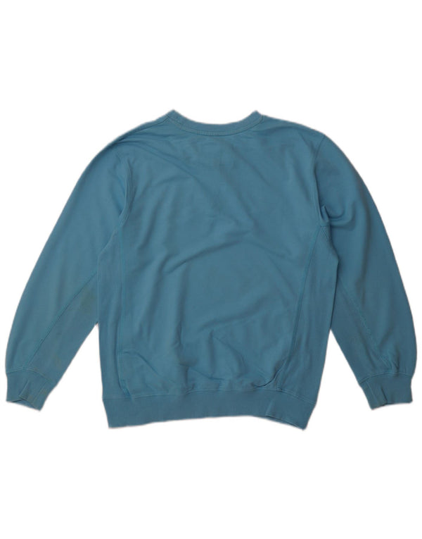 Champion Girls Graphic Sweatshirt Jumper 11-12 Years Large Blue Cotton