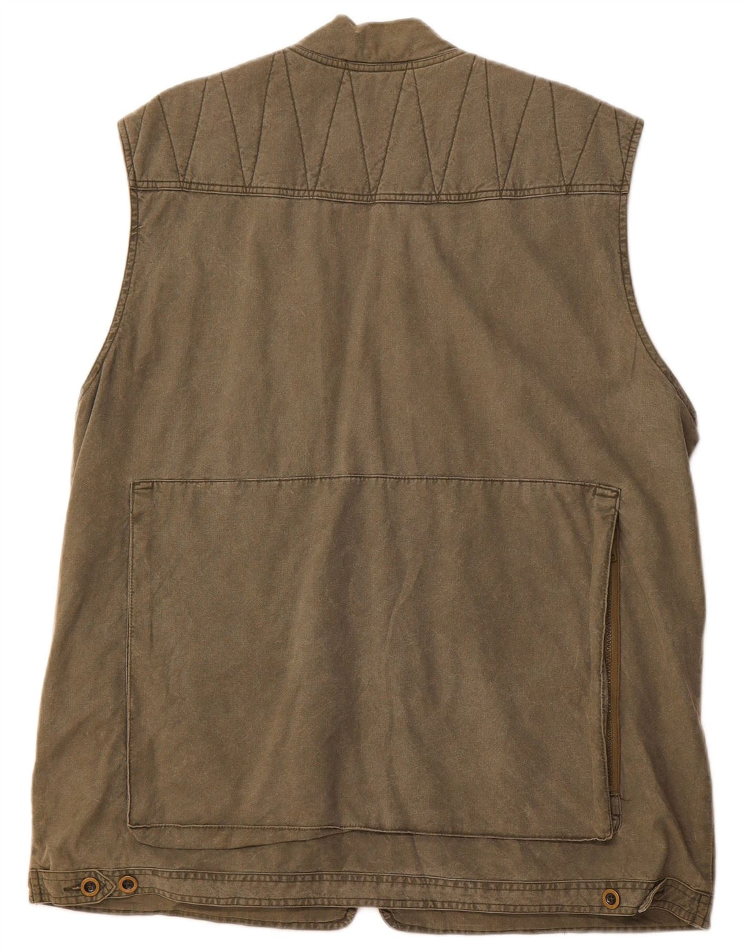 FRANKONIA JAGD  Mens Utility Gilet UK 40 Large Khaki Cotton