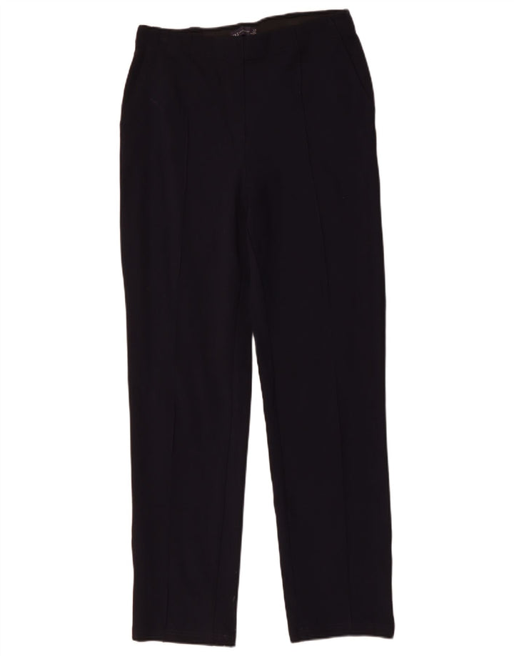 MARKS & SPENCER Womens Chino Trousers UK 12 Medium W30 L31 Navy Blue