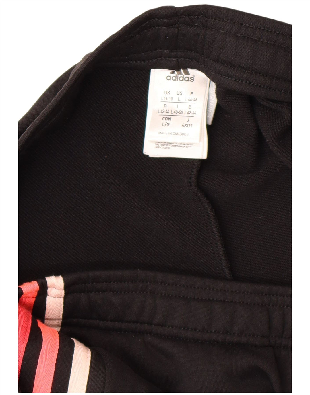 Adidas Womens Climalite Tracksuit Trousers UK 16/18 Large Black Polyester