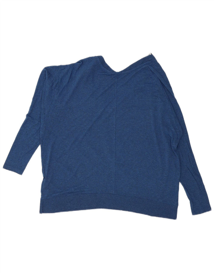 Zara Womens Oversized Top Long Sleeve UK 14 Medium Blue Viscose