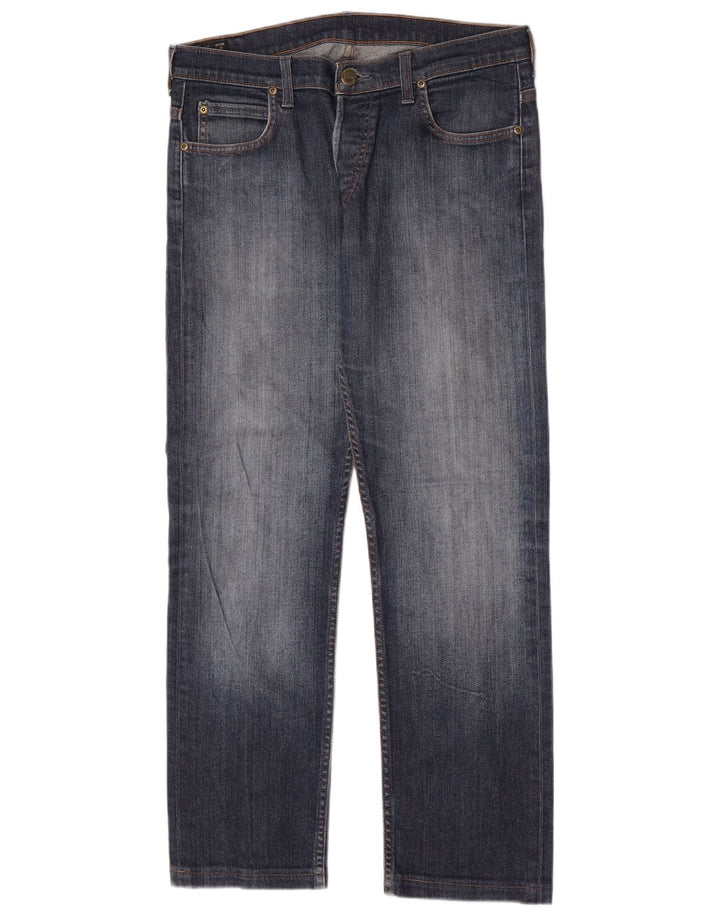 Lee Mens Powell Straight Jeans W33 L30 Blue Cotton