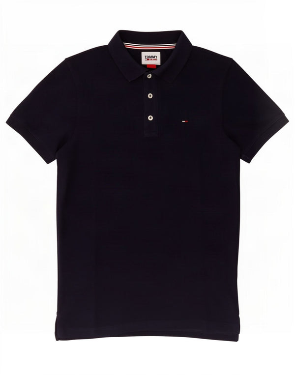 Tommy Hilfiger Mens Polo Shirt Medium Navy Blue Cotton