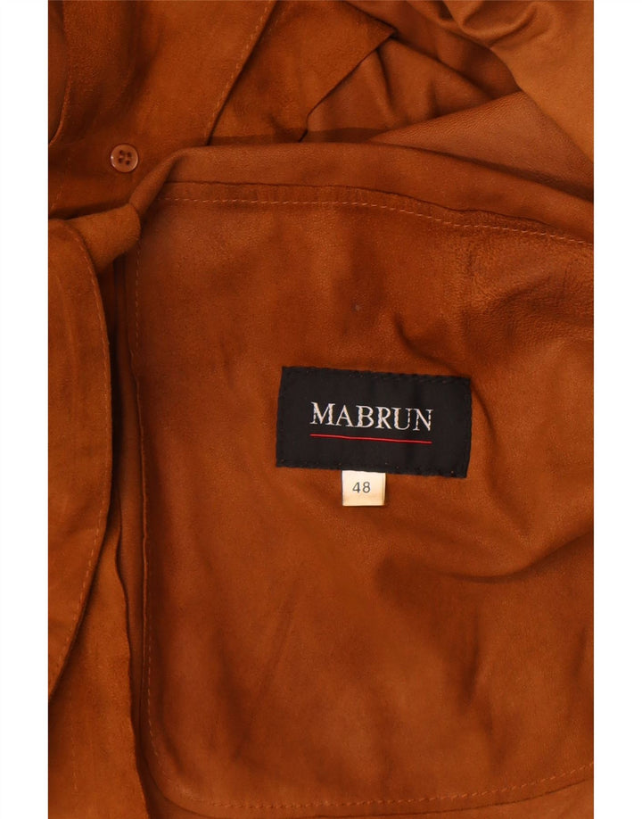 Mabrun Womens Suede Jacket IT 48 XL Beige