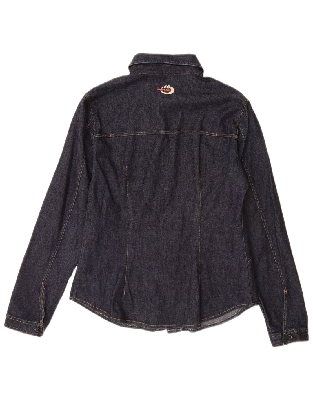 Killer Loop Womens Denim Shirt UK 8 Small Navy Blue