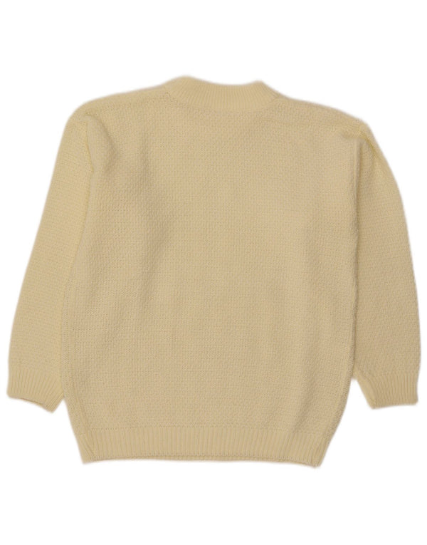Vintage Womens Crew Neck Jumper Sweater UK 16 Large Off White