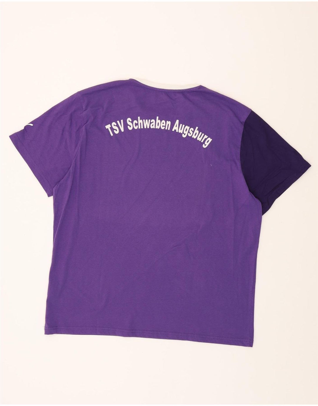 PUMA Mens Graphic T-Shirt Top XL Purple Colourblock Polyester