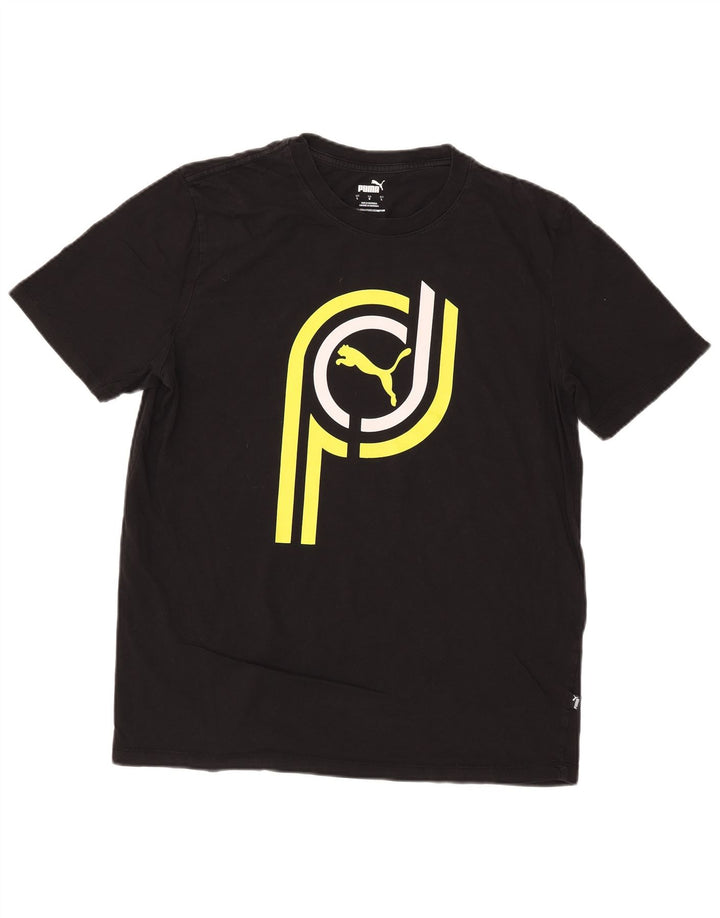 Puma Mens Graphic T-Shirt Top Large Black