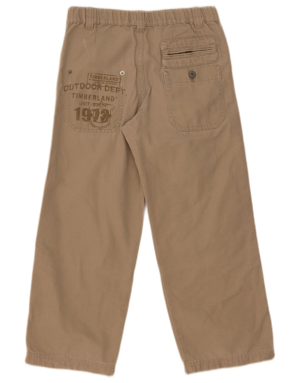 Timberland Boys Graphic Loose Fit Cargo Trousers 7-8 Years W25 L22 Beige