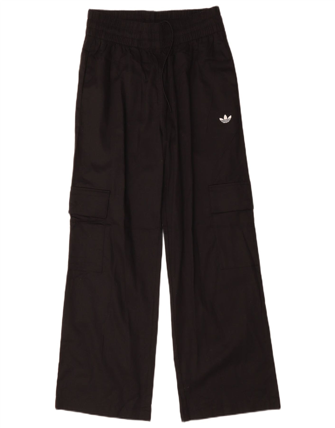ADIDAS Womens High Waist Cargo Trousers UK 8/10 Small W25 L28  Black