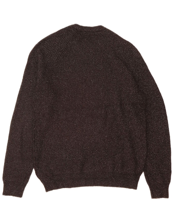 Marks & Spencer Mens Crew Neck Jumper Sweater Medium Black Flecked