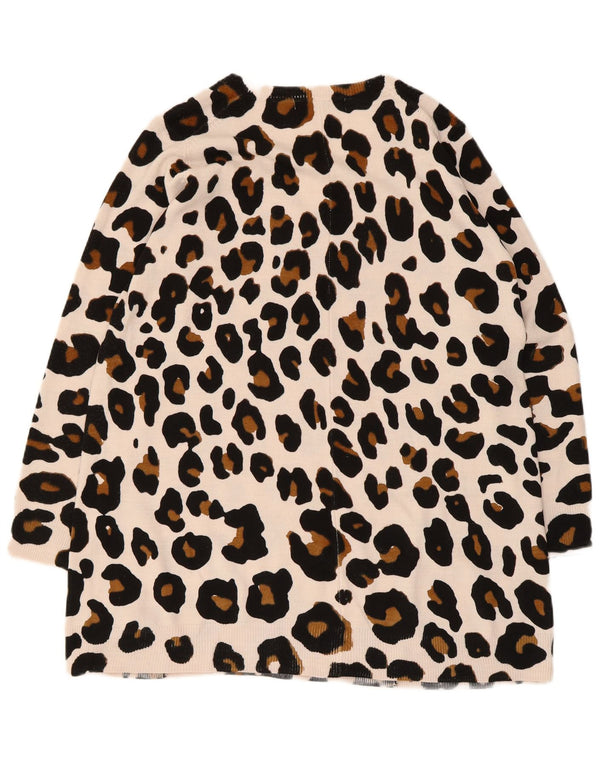 Zara Womens V-Neck Jumper Sweater UK 14 Large Multicoloured Animal Print