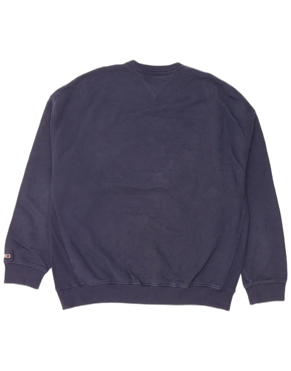 Tommy Hilfiger Mens Graphic Relaxed Fit Sweatshirt Jumper Medium Navy Blue