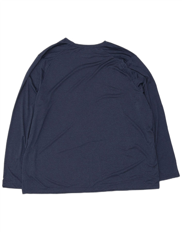 Russell Athletic Mens Top Long Sleeve 3XL Navy Blue Polyester