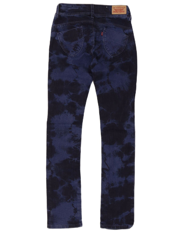 LEVI'S Boys Slim Jeans 9-10 Years Navy Blue Tie Dye Cotton