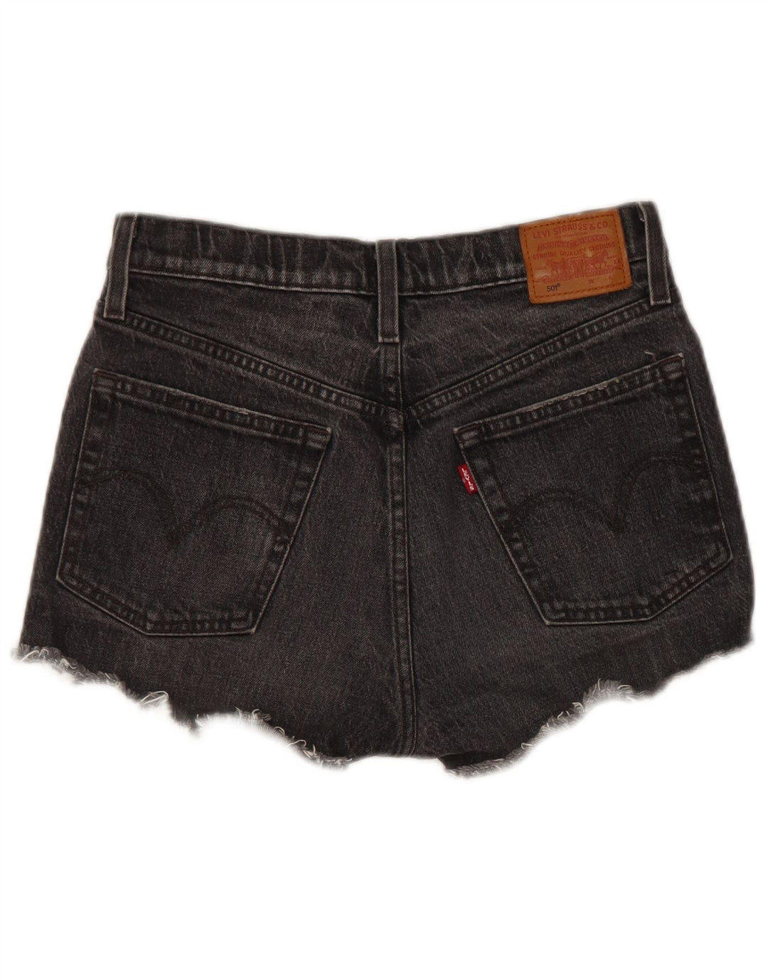 LEVI'S Womens 501 Denim Shorts W30 Medium Black Cotton