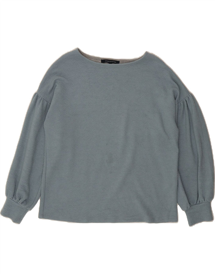 FRENCH CONNECTION Womens Boat Neck Jumper Sweater UK 14 Medium Blue Vintage French Connection and Second-Hand French Connection from Messina Hembry 