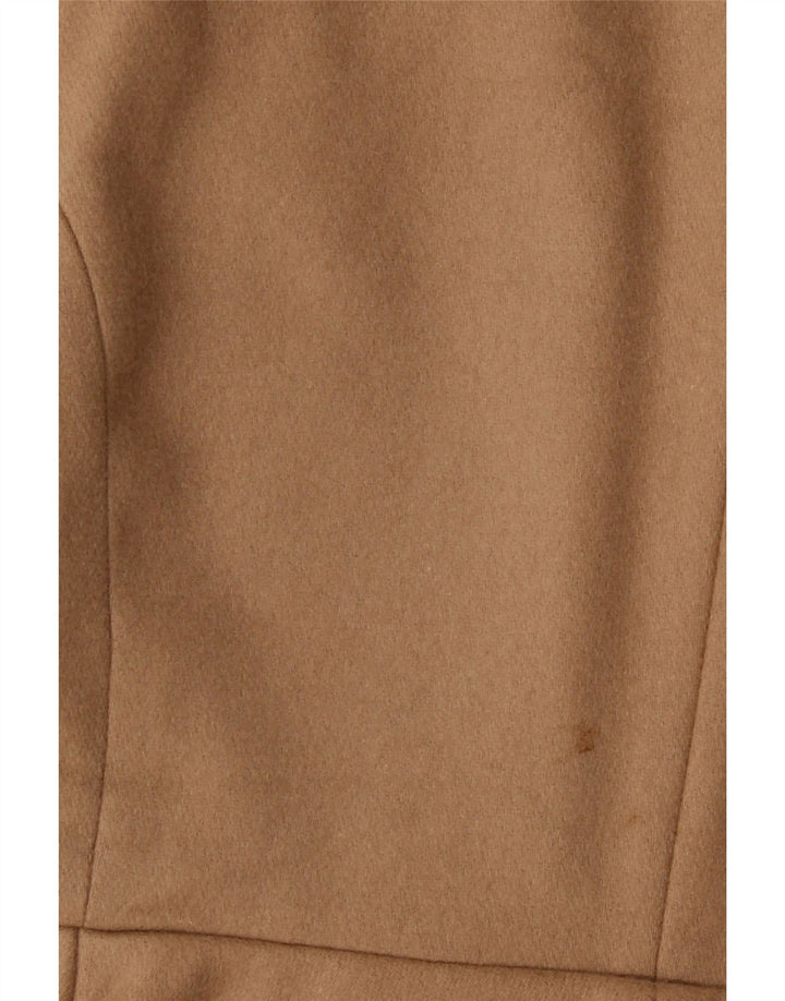 Oasis Womens Double Breasted Coat UK 16 Large Beige Wool