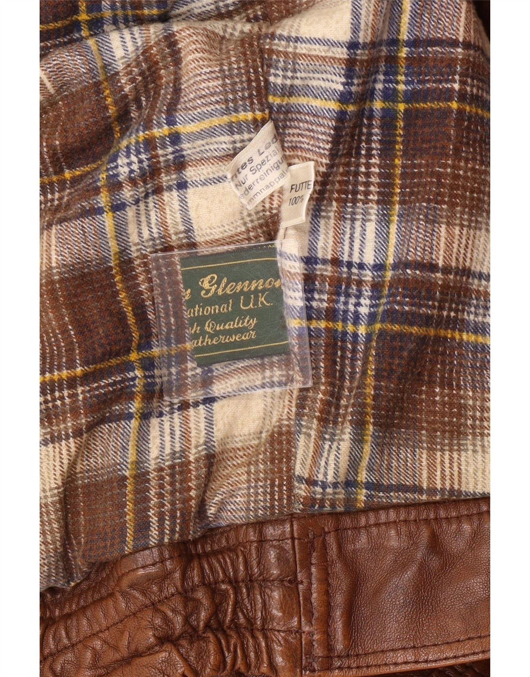 Vintage Mens Leather Jacket UK 40 Large Brown Leather