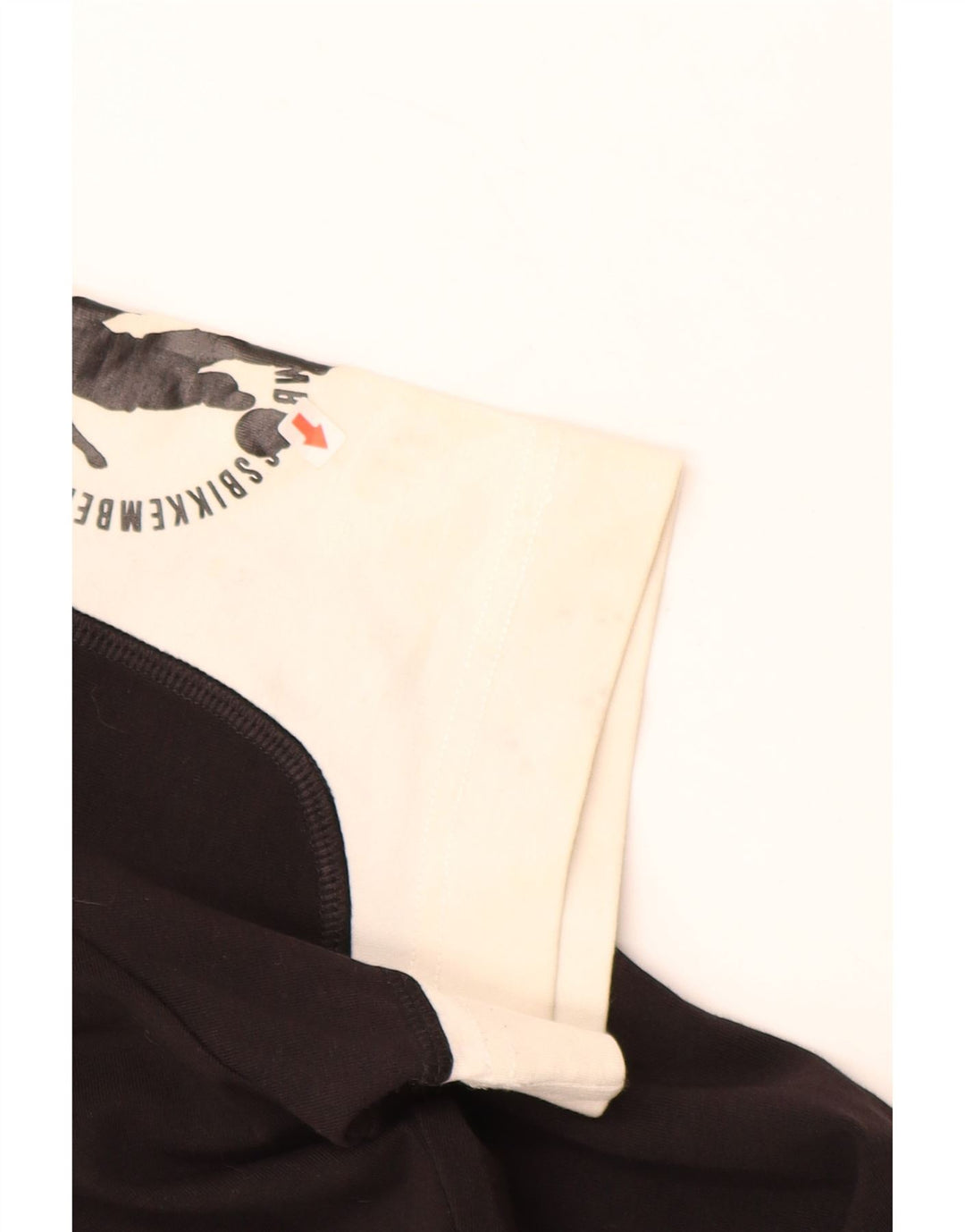 BIKKEMBERGS Mens Polo Shirt Medium Black Colourblock Cotton