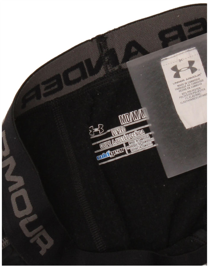 Under Armour Mens Cold Gear Graphic Leggings Medium  Black Polyester