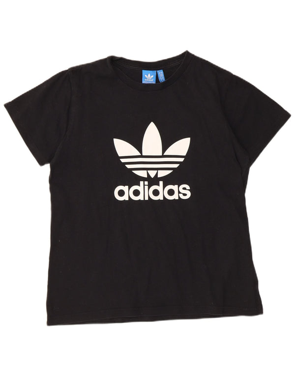 ADIDAS Mens Graphic T-Shirt Top Medium Black Cotton