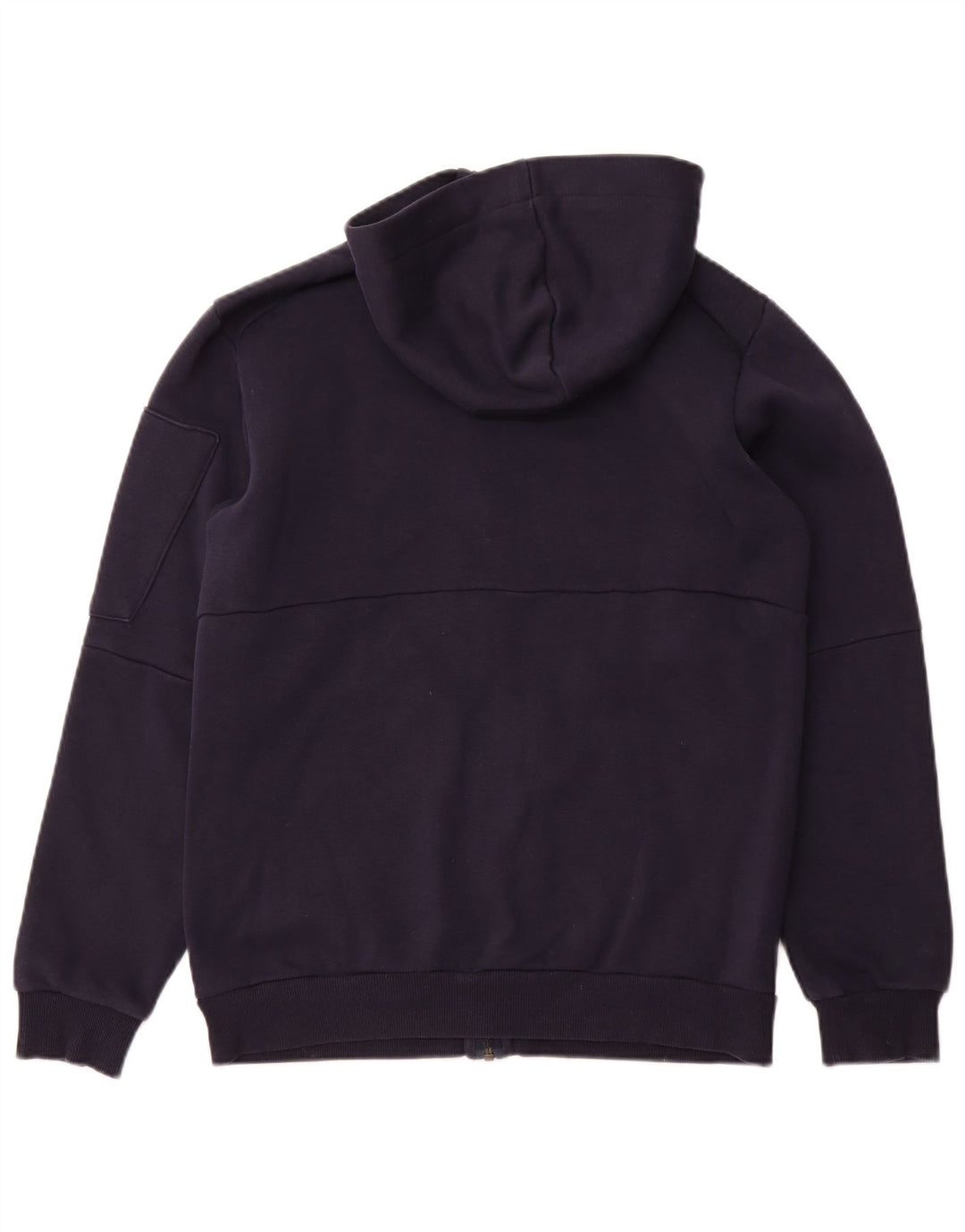 ADIDAS Mens Zip Hoodie Sweater Small Navy Blue Cotton