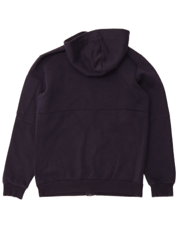 ADIDAS Mens Zip Hoodie Sweater Small Navy Blue Cotton