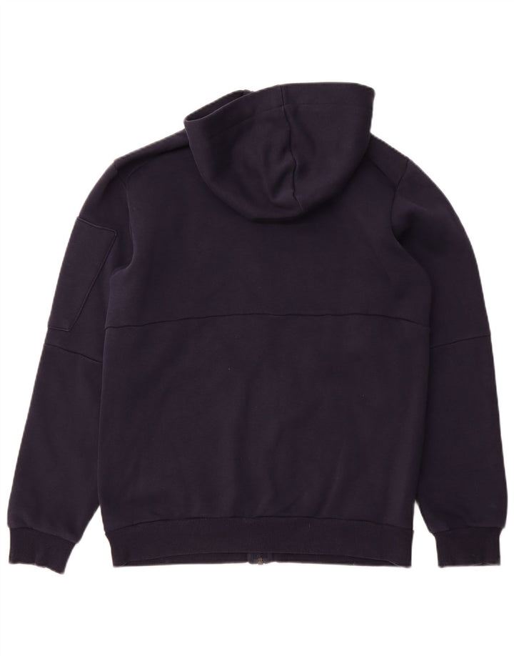 ADIDAS Mens Zip Hoodie Sweater Small Navy Blue Cotton