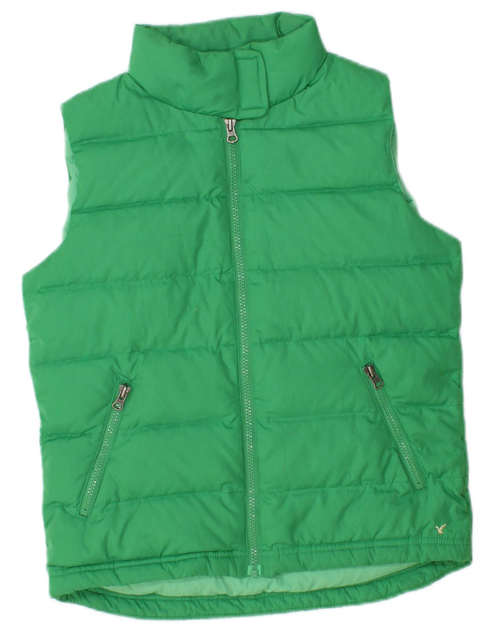 American Eagle Outfitters Womens Padded Gilet UK 10 Small Green Polyester