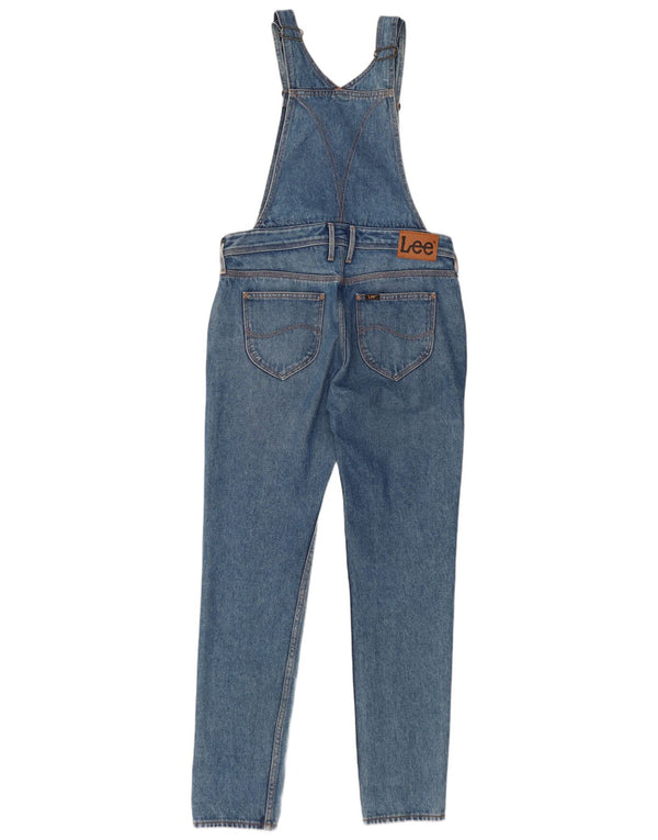LEE Womens Relaxed Fit Dungarees Slim Jeans Small W34 L31 Blue Cotton