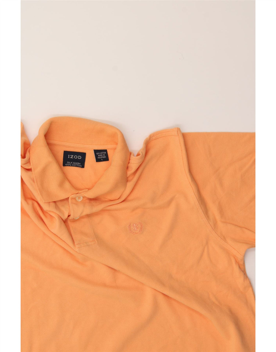 IZOD Mens Polo Shirt Large Orange Cotton Vintage Izod and Second-Hand Izod from Messina Hembry 