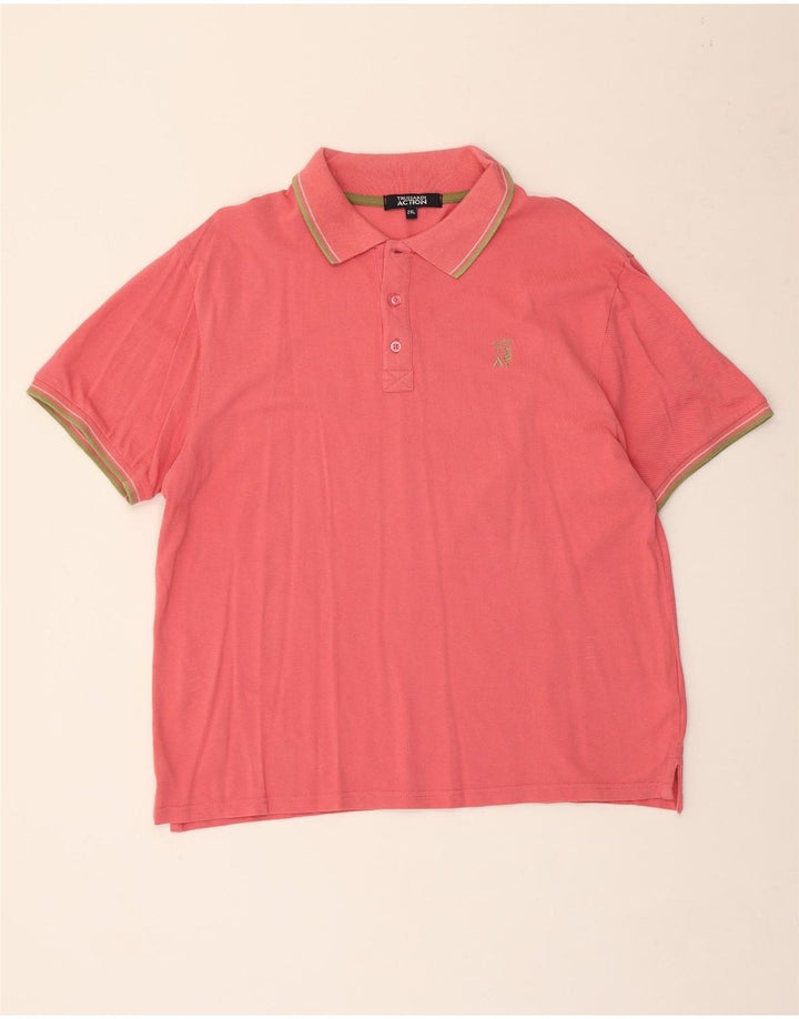 Trussardi Mens Polo Shirt 2XL Pink Cotton