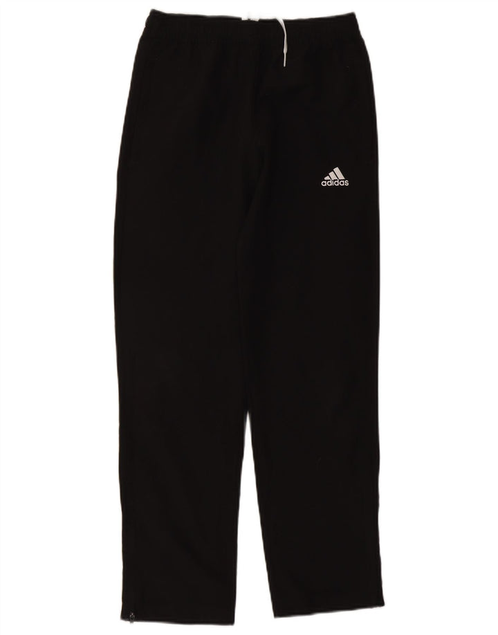 Adidas Boys Tracksuit Trousers 11-12 Years Black Polyester