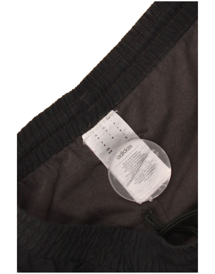 Adidas Mens Tracksuit Trousers Joggers Medium Black Colourblock Polyester