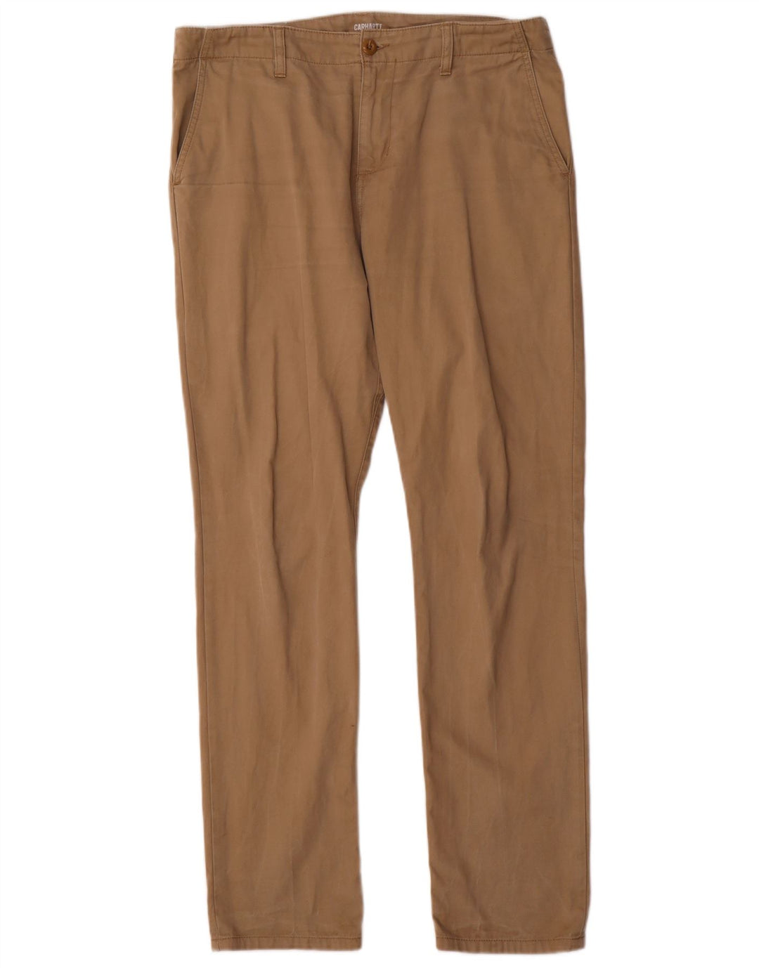 CARHARTT Mens Slim Chino Trousers W34 L32 Beige Cotton
