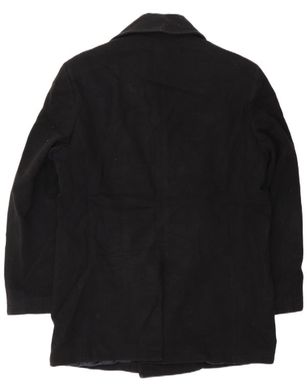 Brooks Brothers Mens Pea Coat UK 38 Medium Black Wool