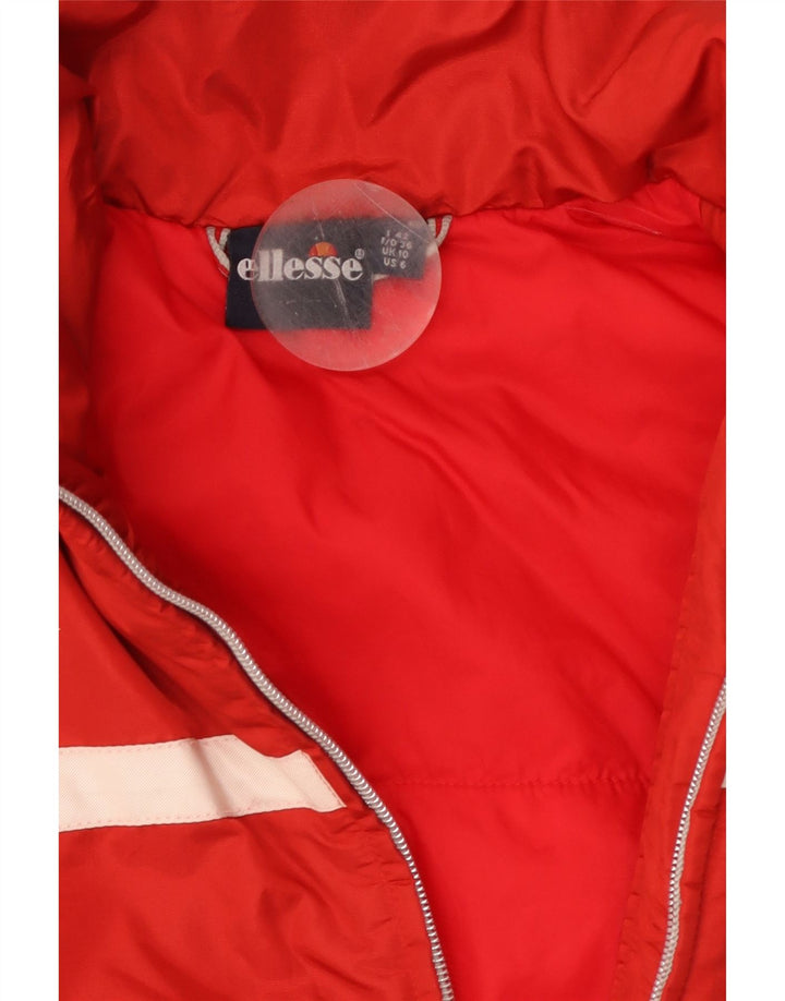 ELLESSE Womens Oversized Padded Gilet UK 10 Small Red