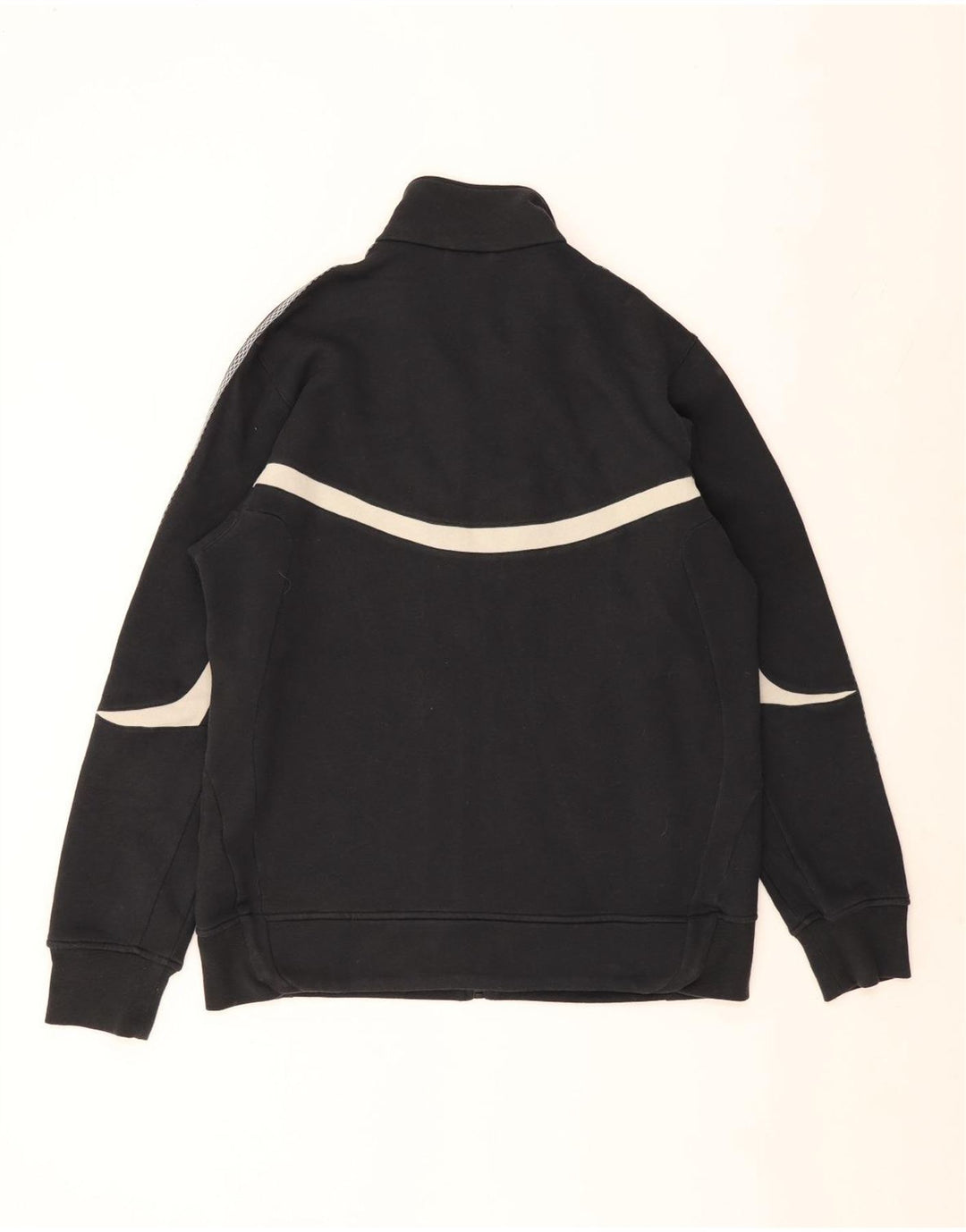 ADIDAS Mens Tracksuit Top Jacket Large Black Colourblock Cotton