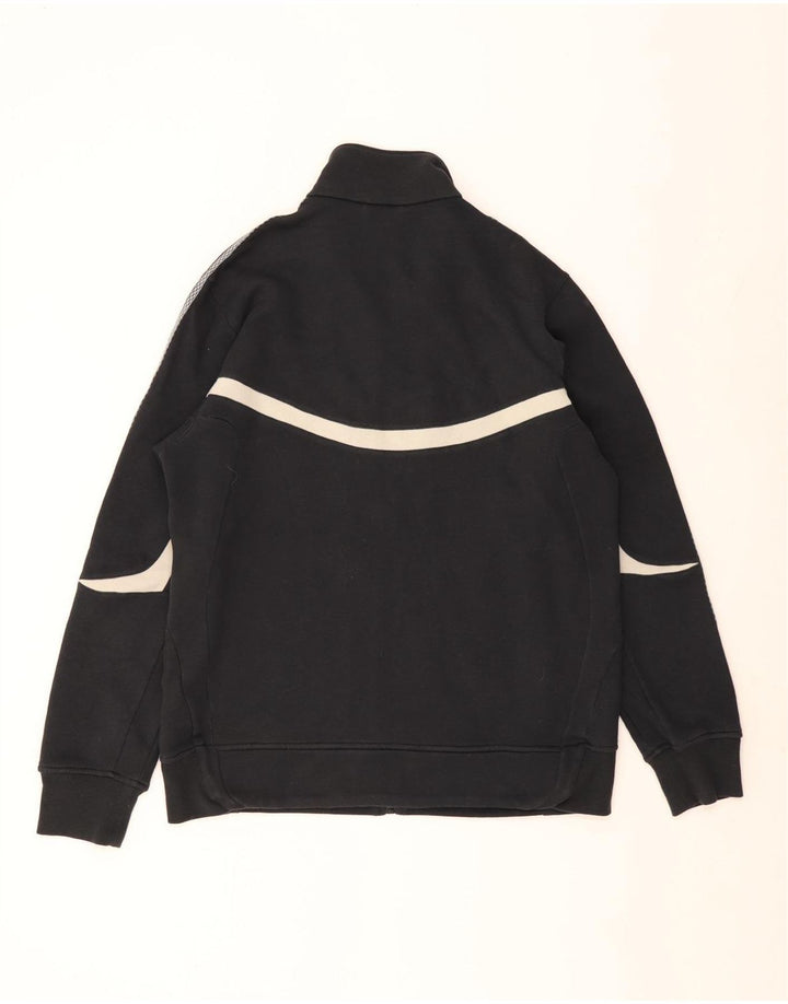 ADIDAS Mens Tracksuit Top Jacket Large Black Colourblock Cotton
