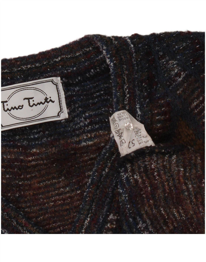 Tino Tinti Mens V-Neck Jumper Sweater IT 52 Large Multicoloured