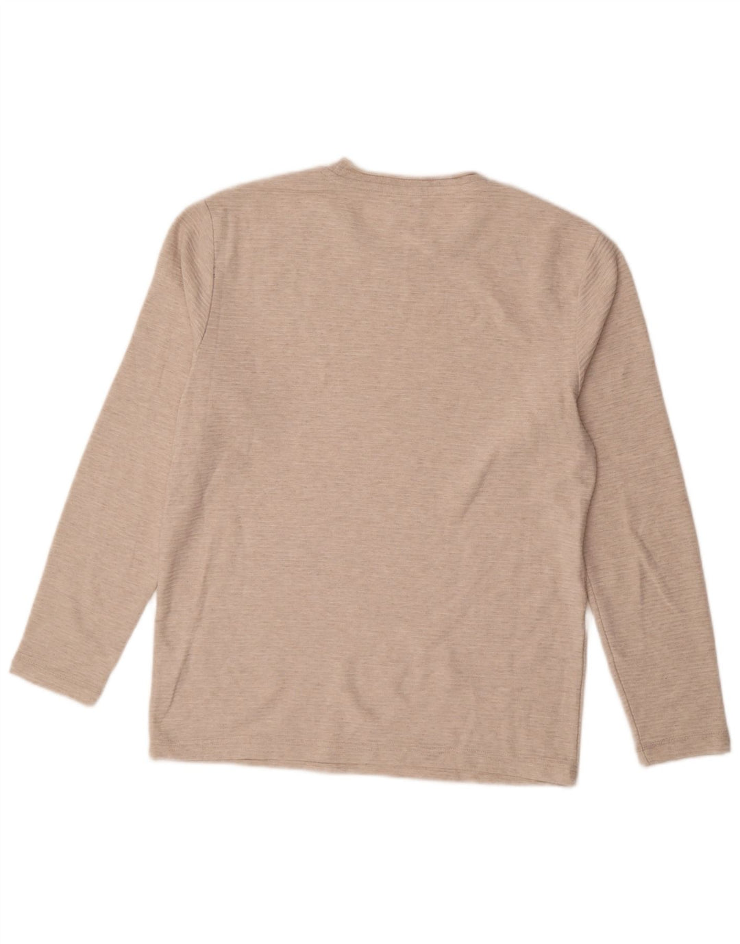 Zara Mens Top Long Sleeve Medium Beige Polyester