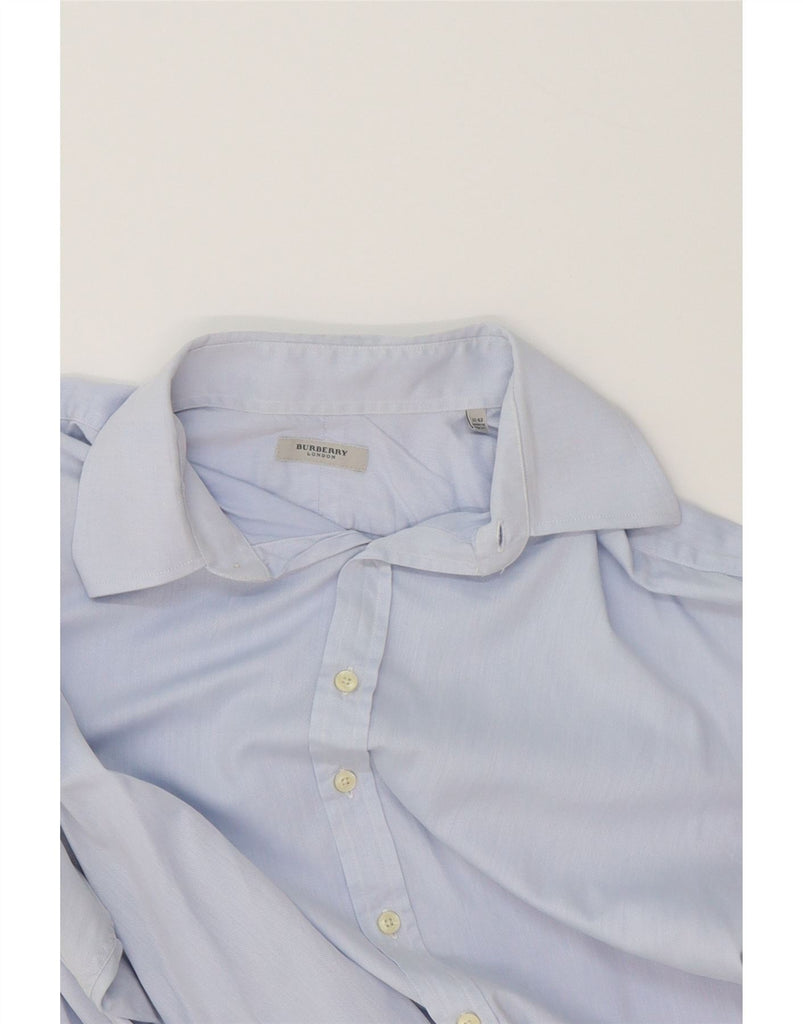 BURBERRY Mens Shirt Size 17 XL Blue Cotton Vintage Burberry and Second-Hand Burberry from Messina Hembry 