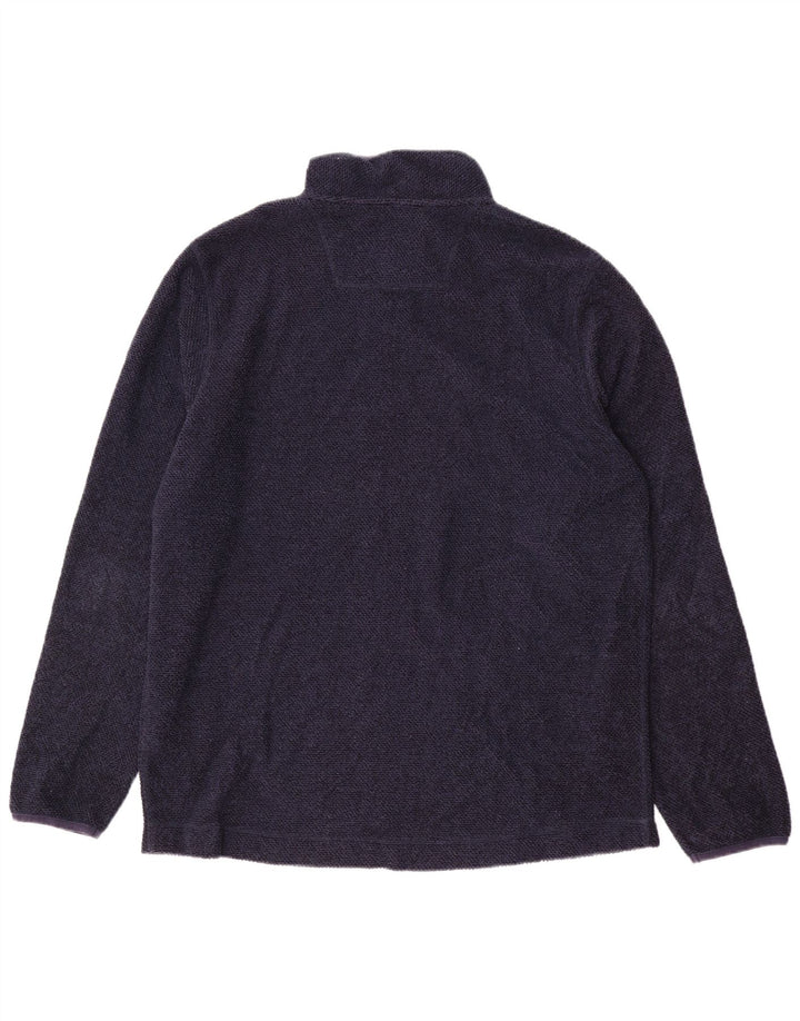 WEIRD FISH Mens Zip Neck Sweatshirt Jumper XL Navy Blue Polyester