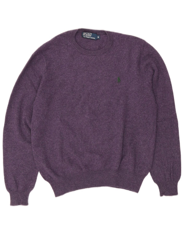 Polo Ralph Lauren Womens Crew Neck Jumper Sweater Medium Purple Wool