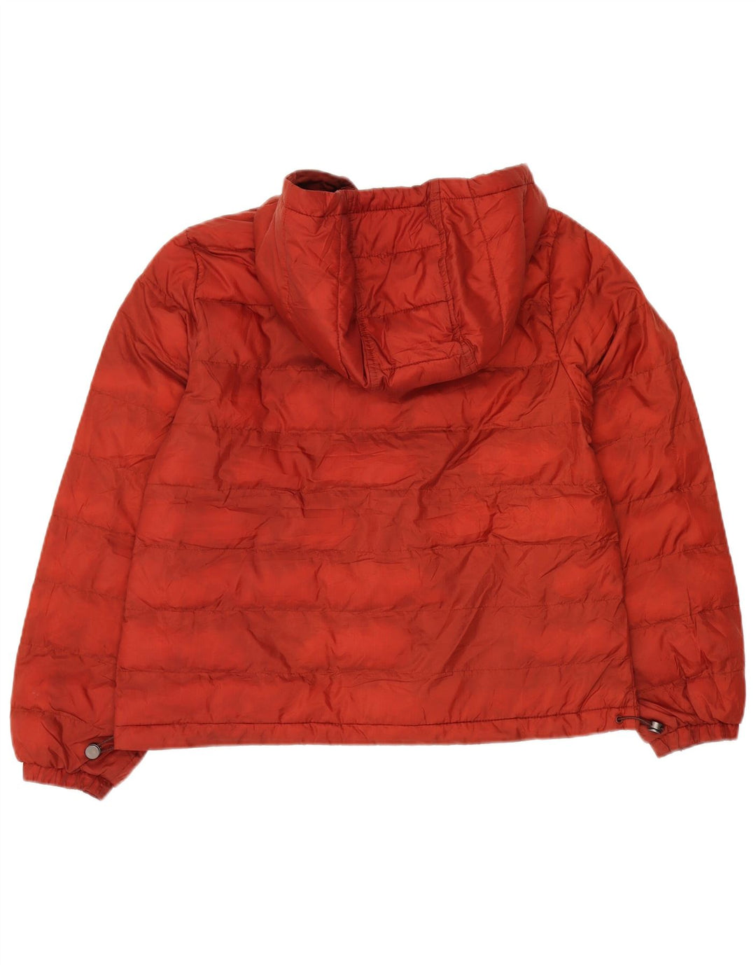 Levi's Womens Hooded Padded Jacket UK 14 Medium Orange Polyester Winter