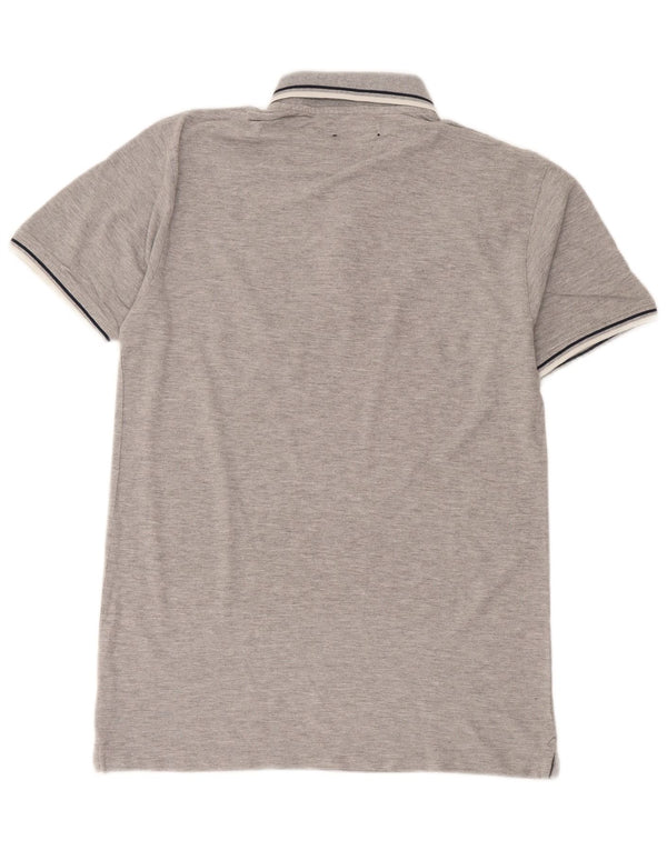 Coveri Mens Polo Shirt Large Grey Cotton
