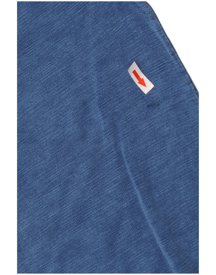 SUPERDRY Womens Crew Neck Jumper Sweater UK 10 Small Blue Cotton