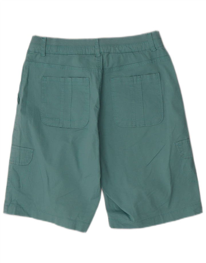 Lee Womens Relaxed Fit Cargo Shorts US 8 Medium W30 Turquoise Cotton