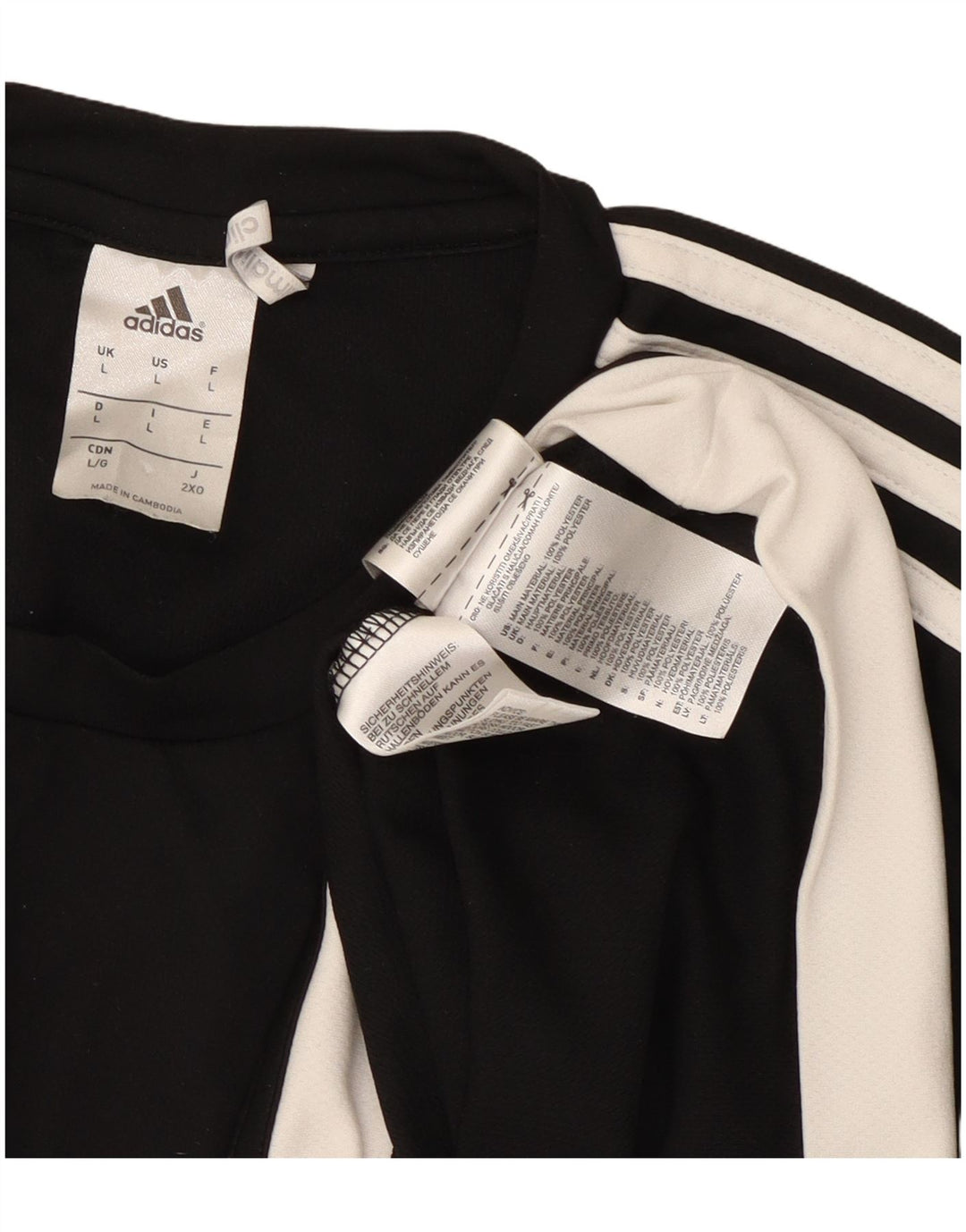 Adidas Mens Climalite Top Long Sleeve Large Black Polyester